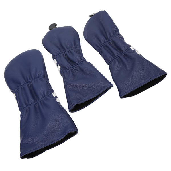 Golf Wood Headcover Cover Set Stripes Cue Headcovers Golf Club Head Covers för DriverBlue