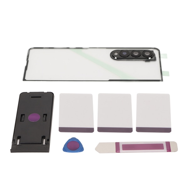 Gjennomsiktig gjennomsiktig mobiltelefonbaksideglassdeksel for Galaxy Z Fold 3 5G F926 med kameralinse Telefonholder Grønn kameralinse