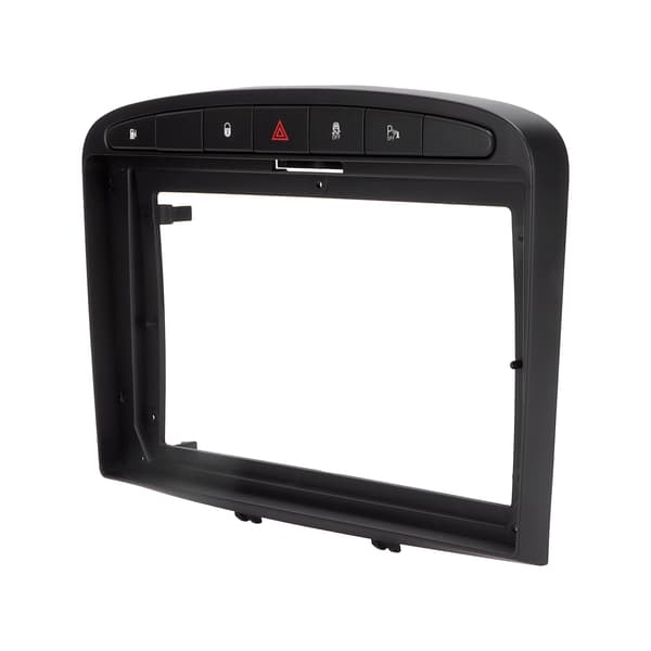 9-tommer 2-DIN bilstereoramme Dashboardpanel sort erstatning for Peugeot 408 2013