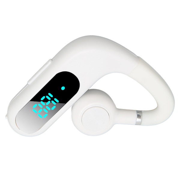 Bluetooth kuuloke V5.3 melua vaimentava hands free -kuuloke Ultrakevyt kannettava 180 astetta pyörivä mikrofoni yrityksille valkoinen