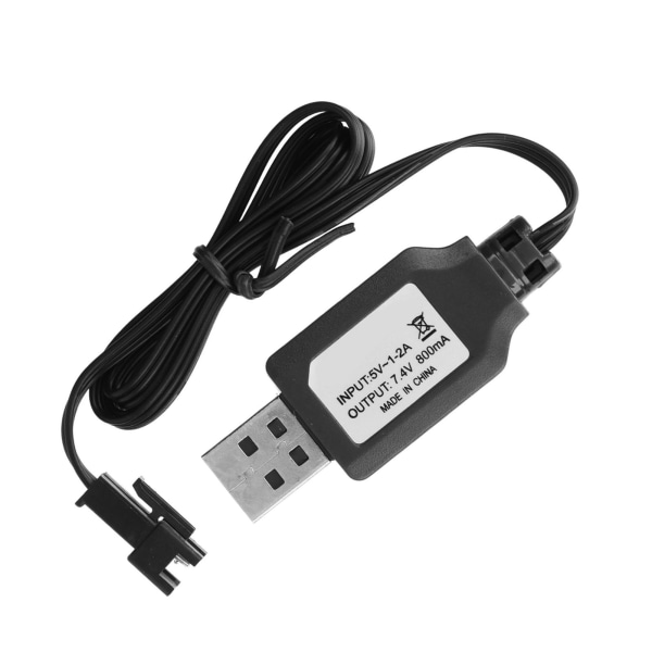 7,4 V RC Auton USB latauskaapeli Ylilatausylivirtasuojan merkkivalo RC Lentokoneen akun laturi