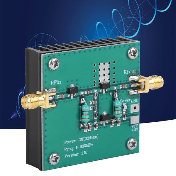RF bredbånds effektforstærkermodul elektrisk tilbehør standard SMA hun 1-930MHz 2.0W