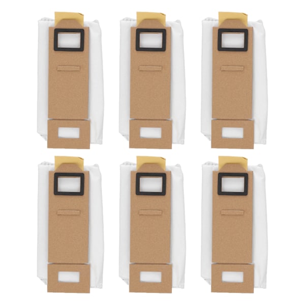 6 stk støvpose støvsuger reservedeler for Xiaomi Roborock T7S Plus EU-versjon