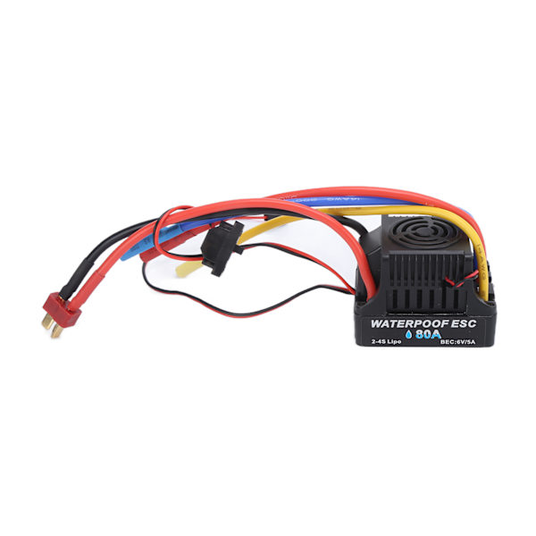 Elektronisk Hastighedsregulator 80A ESC Vandtæt Børsteløs Varmeafledning ESC til 1/8 RC Bil