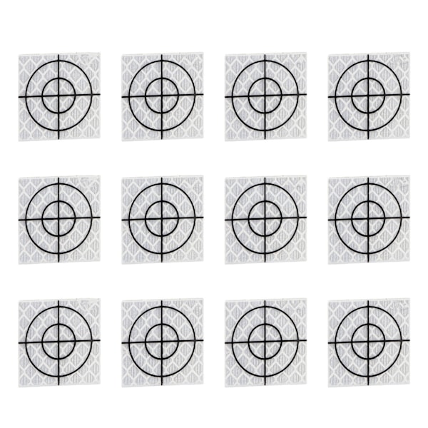100 stk selvklebende reflekterende arkharpiksreflektor klistremerker for totalstasjonundersøkelse 3x3cm