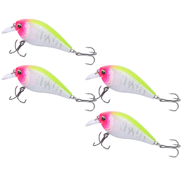 4 kpl keinotekoinen simulaatiomuovi Minnow Crank Rock viehekalastustarvike5#