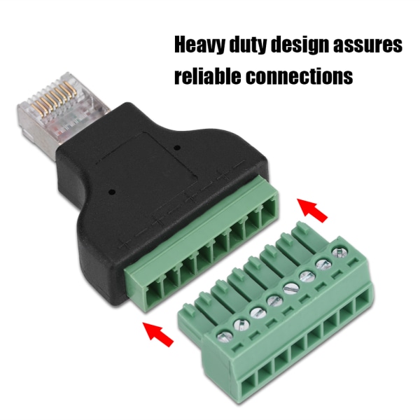 DVR Ethernet-liitin RJ45 urosliitin ja 8-nastainen ruuviliitin