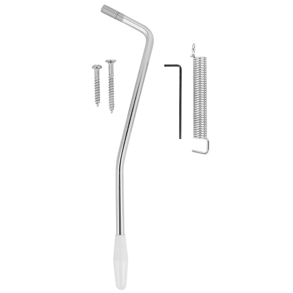 Tremolo-bro for elektrisk gitar for gitar i Stratocaster-stil med sal (sølv)