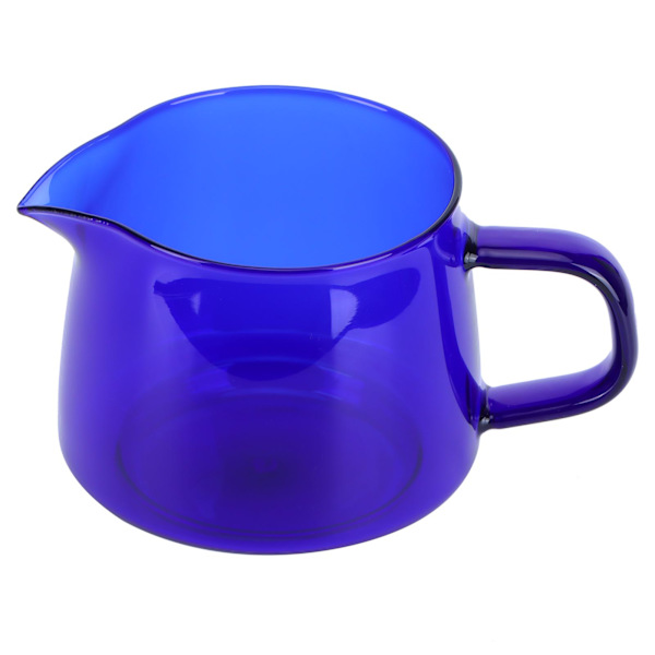 300 ml kaffekopp i högt borosilikatglas, delningsbar mugg, dryckesredskap, kaffeaccessoarer, blå