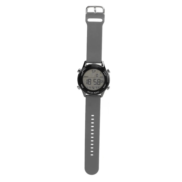 Digitaalinen watch WR50M vedenpitävä valoisa suuri näyttö watch miehille Harmaa