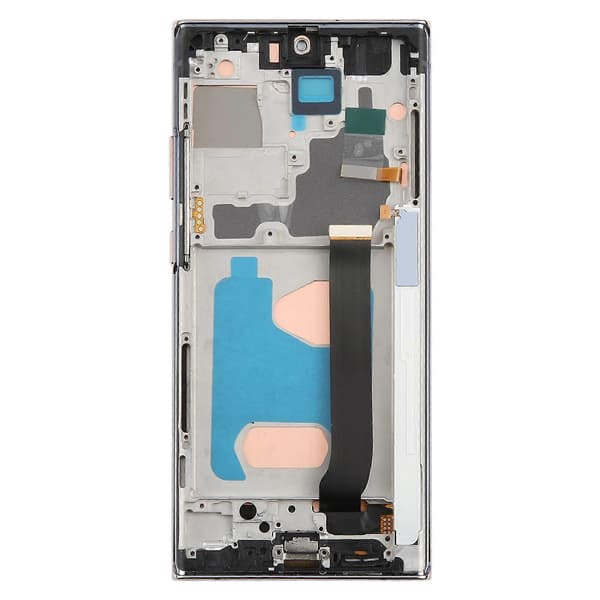 För Samsung Galaxy Note20 Ultra SM-N986B 6,72 tums TFT LCD-skärm Digitizer Full Assembly med ram, stöder inte fingeravtrycksidentifiering Gold