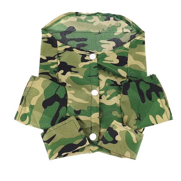 Hundetrøje Hudvenlig Åndbar Mode Vaskbar Kæledyrsbeklædning Til Forår Sommer XZCS18 Grøn Camouflage S