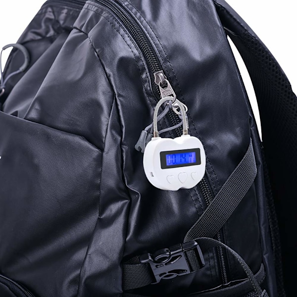 LCD-display tidslås multifunktion elektronisk timer, USB-genopladelig timer hængelås