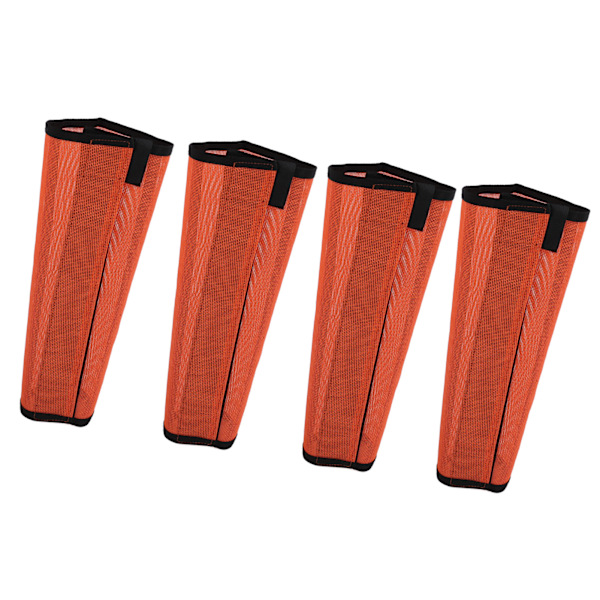 4 stk. Hesteflue Støvler Åndbare Komfortable Tårebestandige Fine Mesh Beskyttende Hesteflue Leggings Benbeskyttere Orange