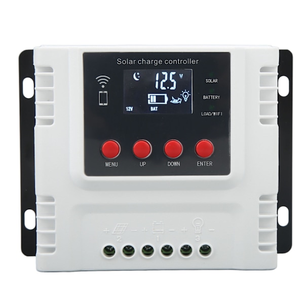 12V 24V 48V Solcellsladdningsregulator Överladdningsskydd Solpanel Batteriregulator med LCD-display 30A