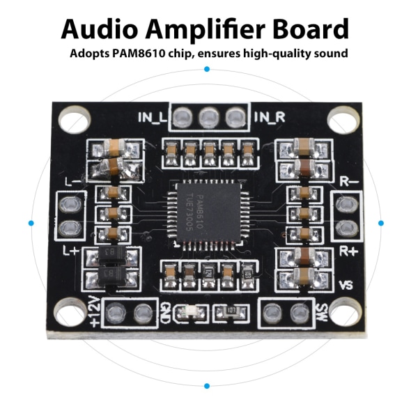 Klasse D 12V 15W Digital Audio Amplifier Board Amp Dual Channel Video Stereo Module