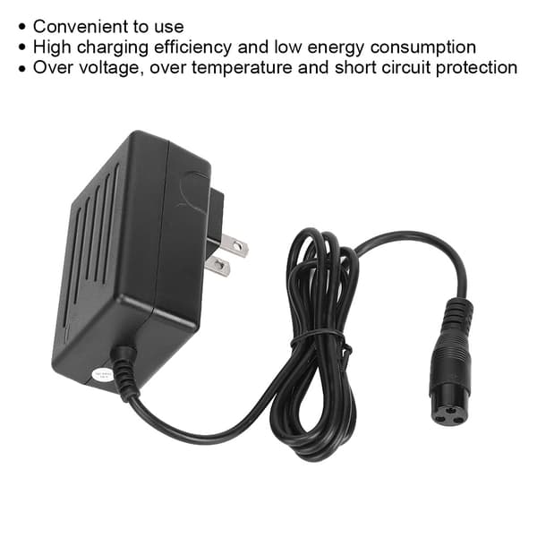 24V 0.6A 3-polet oplader til Razor E100 E125 E500S PR200 Scooter Cykel US Stik 110 130V