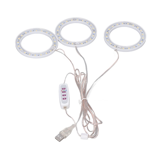 LED växtväxtlampor Full Spectrum USB Växande Ljus Timing 5 Nivåer Dimning för inomhusväxtväxt Rosa Lila Ljus
