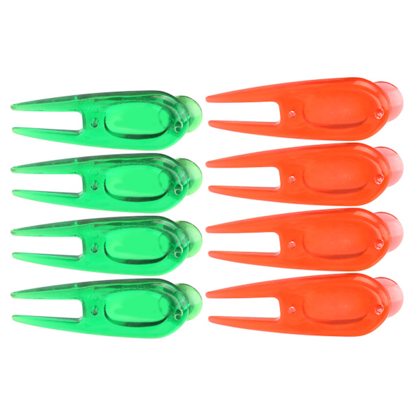 PE Plast Golfboll Divot Tools Pitch Fork Putting Green Reparationssats med bollmarkör