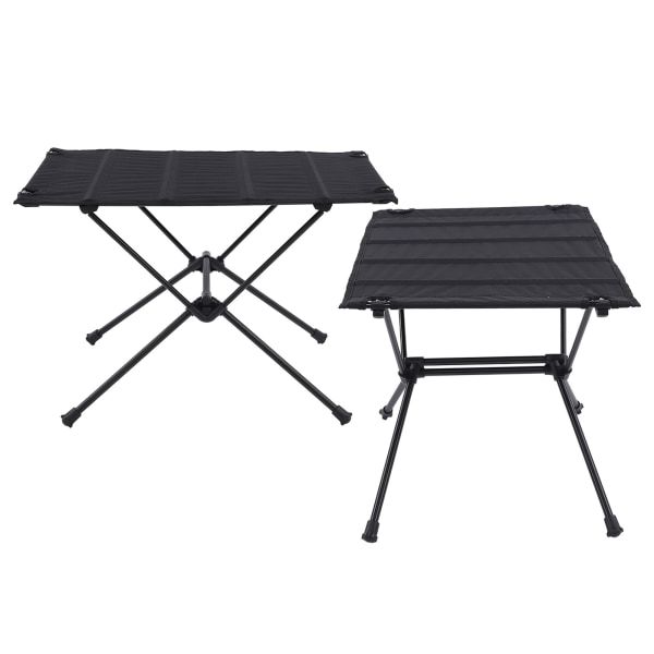 Kannettava Oxford Cloth Camping taitettava pöytä Multi alumiininen piknikpöytä musta