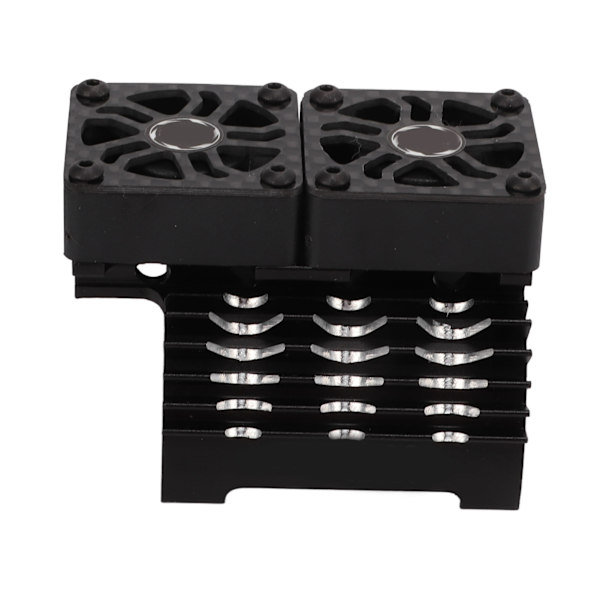 40‑42mm Børsteløs Motor Kjølevifte Dobbel Motor Kjøleribbe Radiator for 1/8 Fjernkontroll Bil Svart