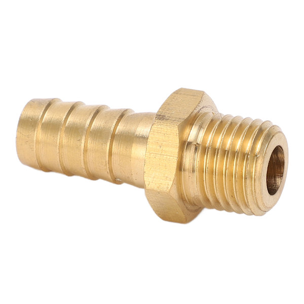 Messing Barb Forbinder Lige Slange Samler Fitting til Luft Brændstof Rør Gas Slange 7/16in M14x1.5