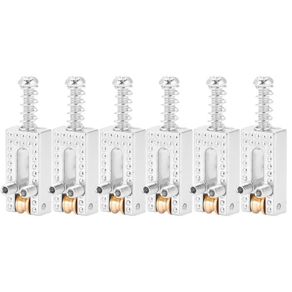 6 st gitarrsadlar med rullstall gitarrreparationsdelar (silver)
