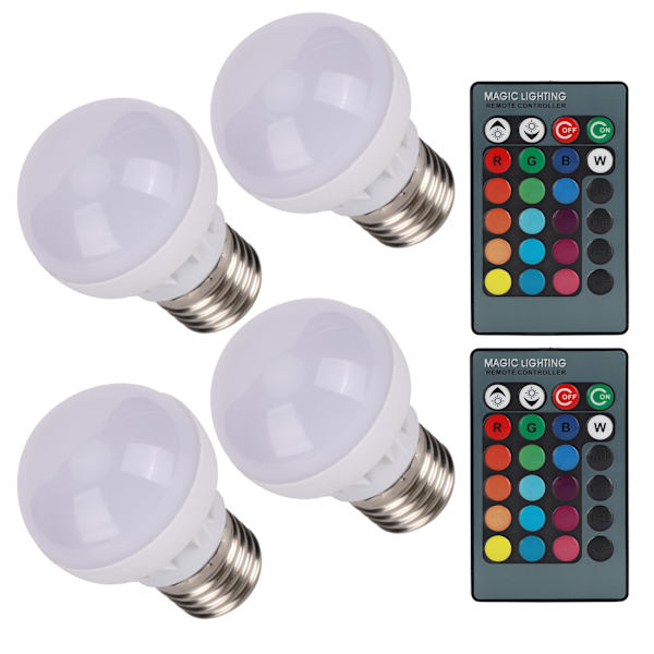 E27 RGB Färgförändrande Ljuskällor 40W LED-Ljuskälla med Fjärrkontroll för Hem Sovrumsdekor 85V-265V