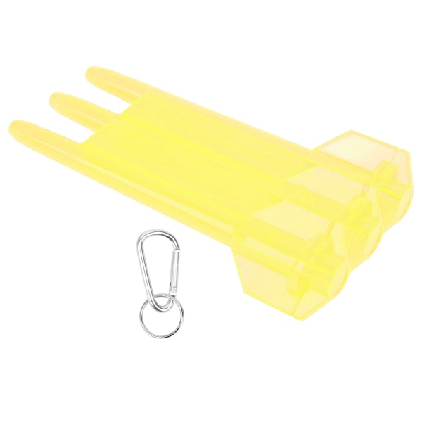 Universal Portabel Dart Box ABS- case 3-hylsa Förvaring W/Aluminium Legering Hängspänne Gul