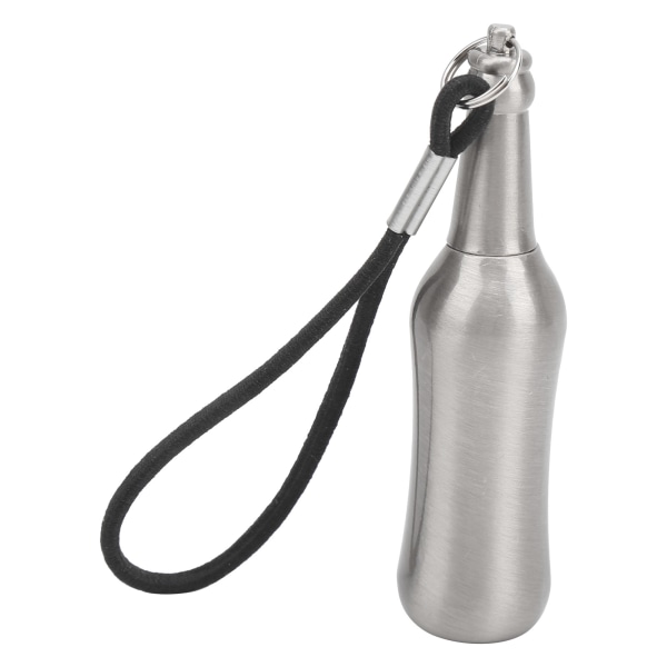 Utomhus flaskform tändare Vattentät Återanvändbar bärbar flinttändare med nyckelring