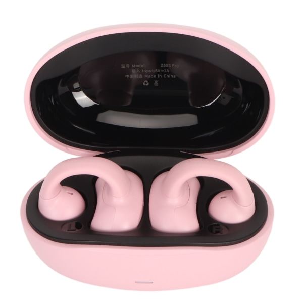 Clip On Bluetooth -nappikuulokkeet IPX5 Vedenpitävät Open Ear Langattomat korvapidikkeet Kuulokkeet case iPhone-puhelimelle Pink