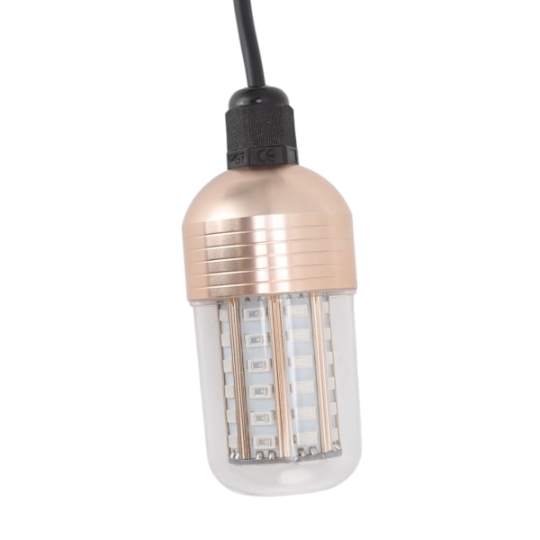 LED fiskeri lys super lys 60 LED 3000lm 30W IP68 vandtæt undervands nat fiskeri lampe 12‑60V gult lys