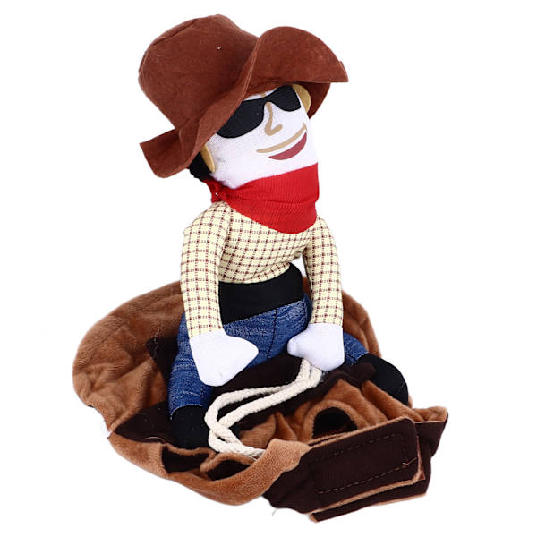 Cowboy Kostume til Hunde - Åndbar, Behagelig Polyester Hundeklædning, Dekorativt og Sjovt Kostume til Teddy, Golden Retriever
