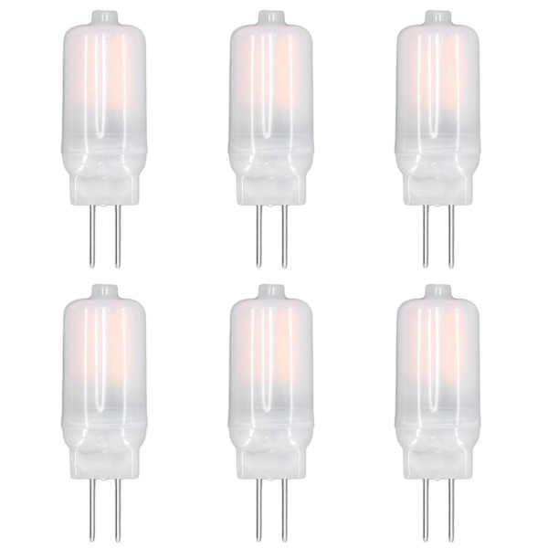 6 kpl G4 LED-lamppua 12V 360° Luminesenssi 360° Lämmönpoisto Alhainen Virrankulutus Yleinen Vakiopinta Lamput 3WWarm White