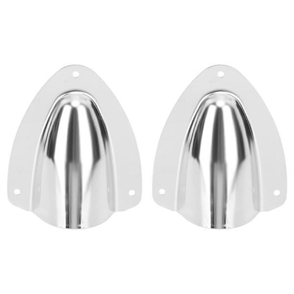1 Par Stålmusling Ventilationsplade Poleret Marine Tråd Kabel Ventilation Dæksel til Yacht Både Fiskerbåde 100mm/3.93in