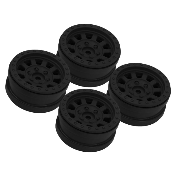 1,9 tommers hjulfelger RC Beadlock Wheels Felger for Axial SCX10 for Traxxas 1/10 RC Crawler Cars Black