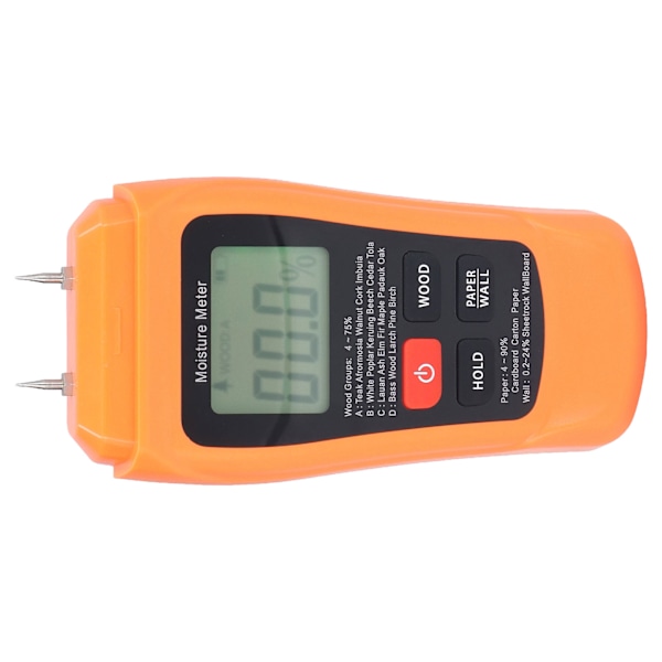 MT18 Digital fuktdetektor med bakgrundsbelyst LCD-display för träbyggnadsmaterial papper golv