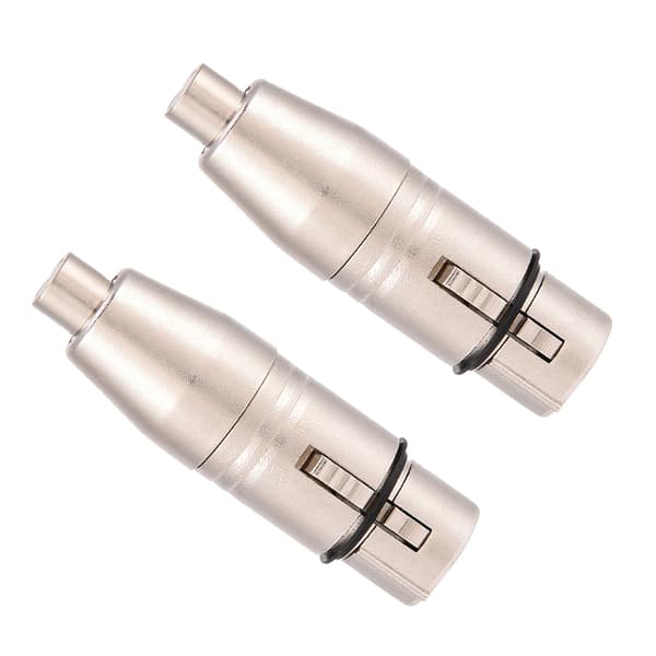 2 stk. 3-pin XLR hun til RCA hun lydmikrofon konnektor adapter