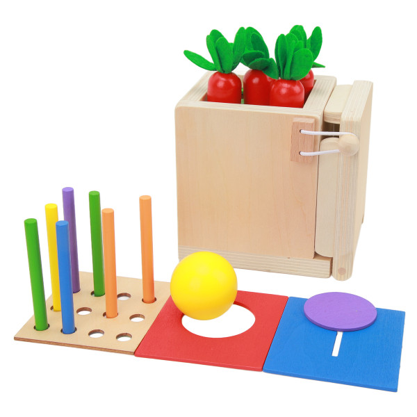 4 i 1 møntæske Stick Gulerodshøstspil Interessant bolde Matchstick Color Drop Game Toy