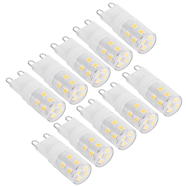 10 kpl 2W G9 keraaminen kanta 16LED-lamppuja kattoseinävalaisimeen Kotivalaistus 230V Lämmin valo