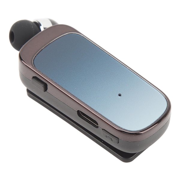 Infällbara trådlösa hörlurar Bluetooth5.2 hörlurar Clip On Earpiece Bekvämt headset för utomhussport körning Lutning Blå