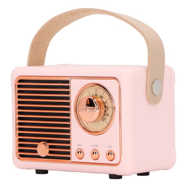 Bærbar Bluetooth-høyttaler Mini Kompakt Trådløs Retro Støtter Radioprogram for Utendørsbruk