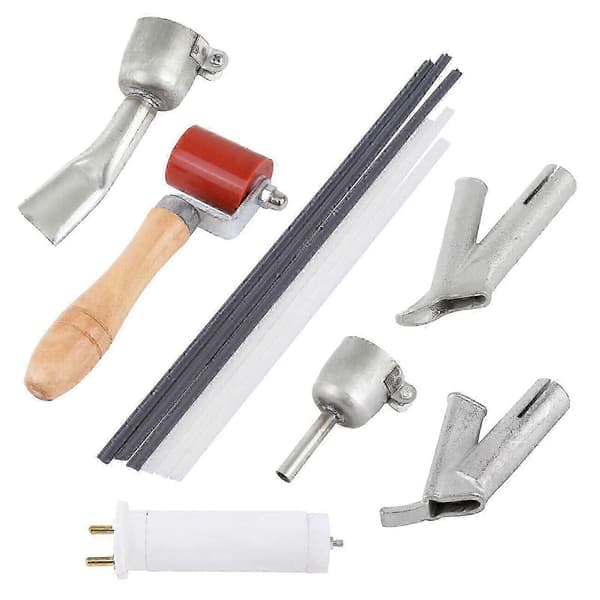 1600W Hot Air Welding Machine Kit Plastic Heat Welders Tool Set with Welding Speed Nozzle & Roller Bar Plastic Welding Machine