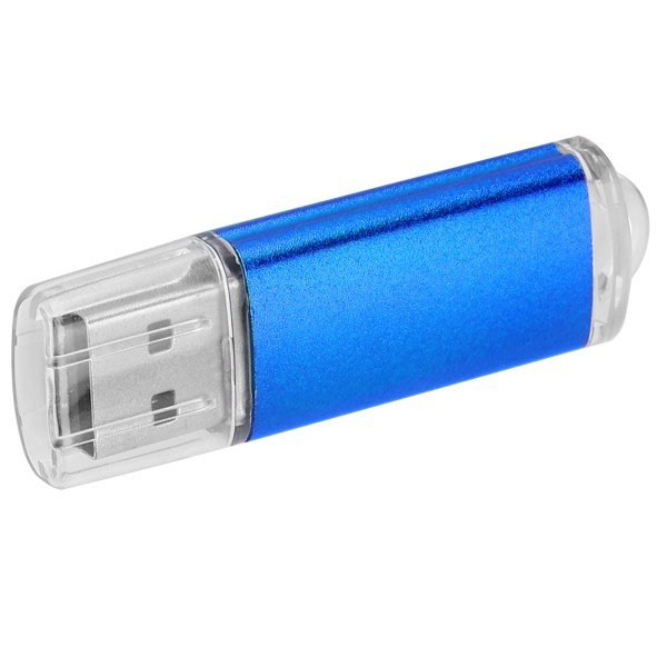 USB Flash Drive Gjennomsiktig deksel Blå bærbar lagringsminnepenn for PC-nettbrett128GB