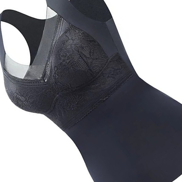 Camisole Kvinder Polstret Tanktop med Indbygget BH Tynd Is Silke Åndbar til Sommer Sort XL (til 50‑62,5 kg)