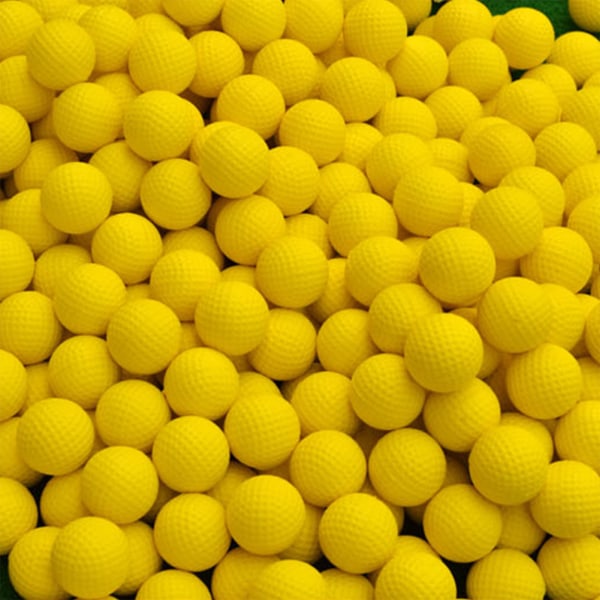 42,6 mm golfball PU myk monolag golftreningsball for innendørs trening, tilbehør Gul 12 STK