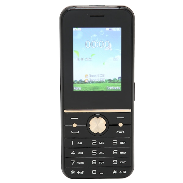 S501 2G Puhelin Lukitsematon Ikääntyneille SOS Suuri Nappi 2,4 Tuuman Seniori Peruspuhelin Korkea Äänenvoimakkuus Dual Sim Puhelin 3000mAh 100‑240V Musta EU-Pistoke