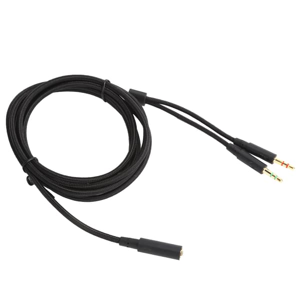 2-i-1 Adapter Hovedtelefon Audio Kabel Passer til Kingston HyperX Cloud Stinger/Cloud Mix/Cloud Alpha