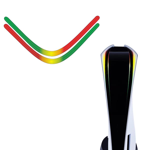 PS5 LED Lysbjælke Regnbue Gradient Lysende Mærkat til Playstation 5