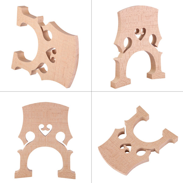 Maple Wood Cello Bridge Reservedeler Instrumenttilbehør for 1/4 celloer